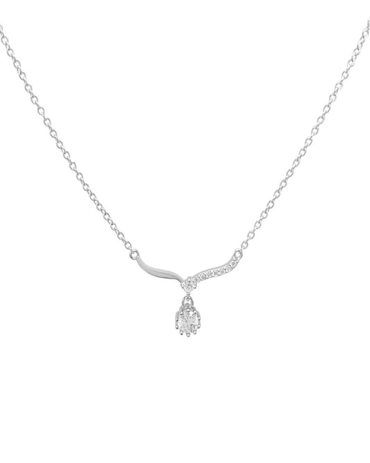 Collier en argent solitaire pendant