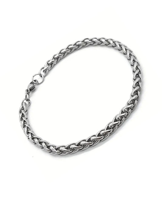 Bracelet en acier maille palmier