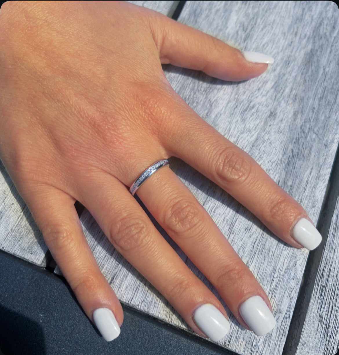 BAGUE EN ARGENT ALLIANCE AMERICAINE