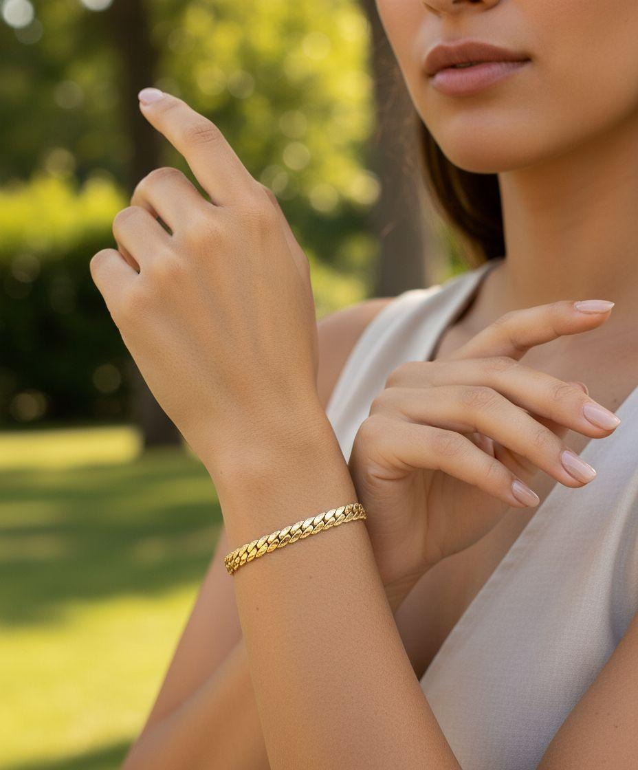 BRACELET EN ACIER MAILLE ANGLAISE 5,5 MM