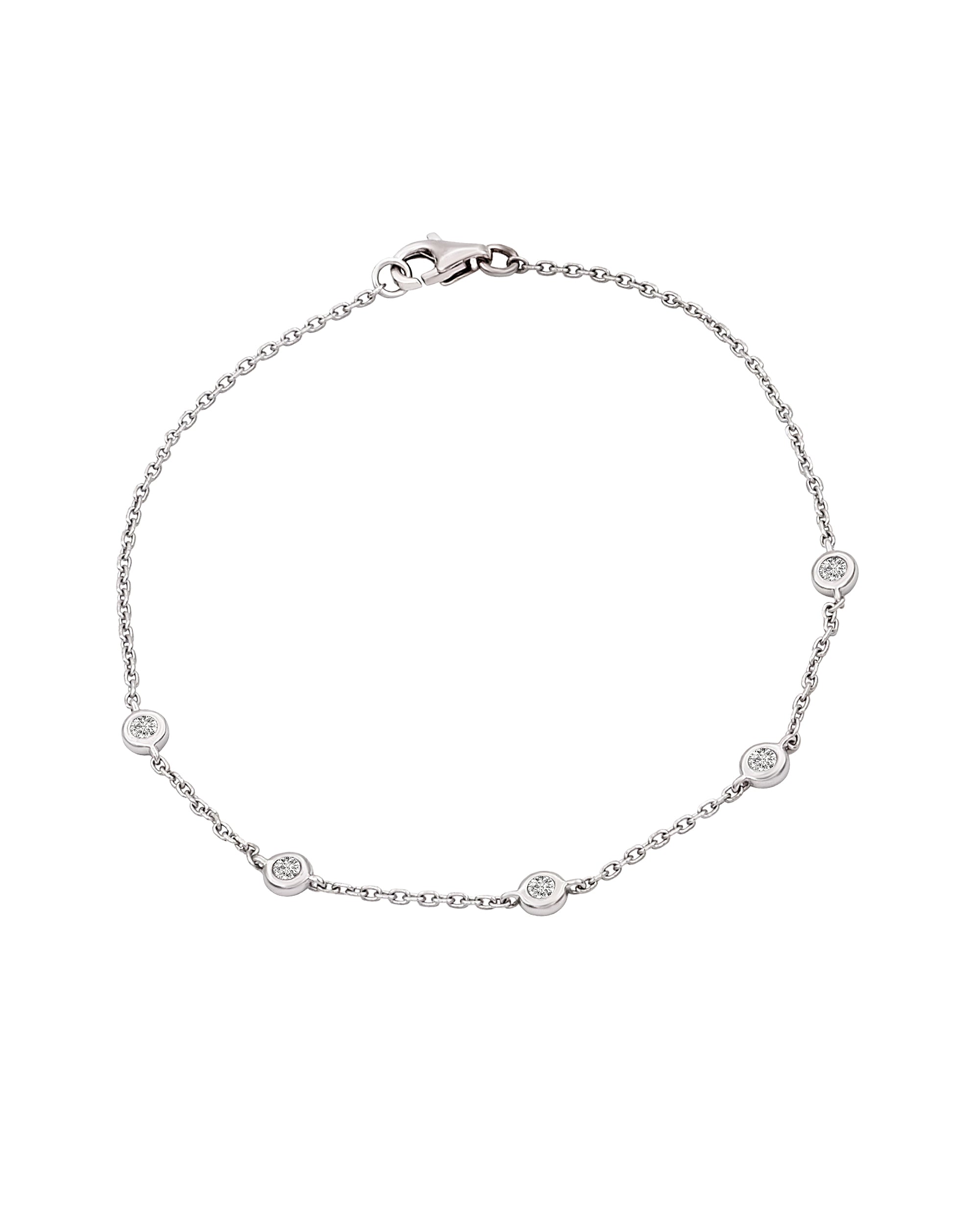 5 STONE SILVER BRACELET