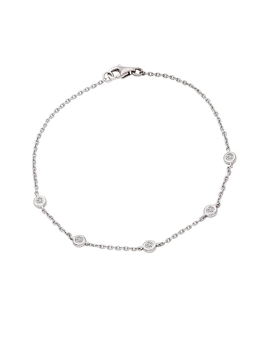 Bracelet en argent 5 pierres