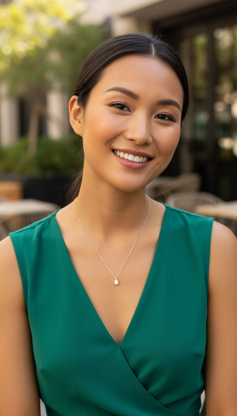 ZILVEREN KETTING MET HANGER EN STENEN