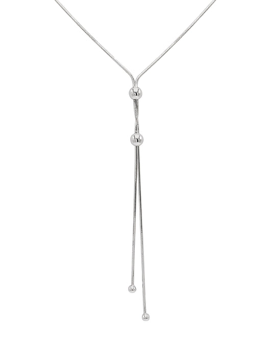 Collier en argent maille pendante avec boules