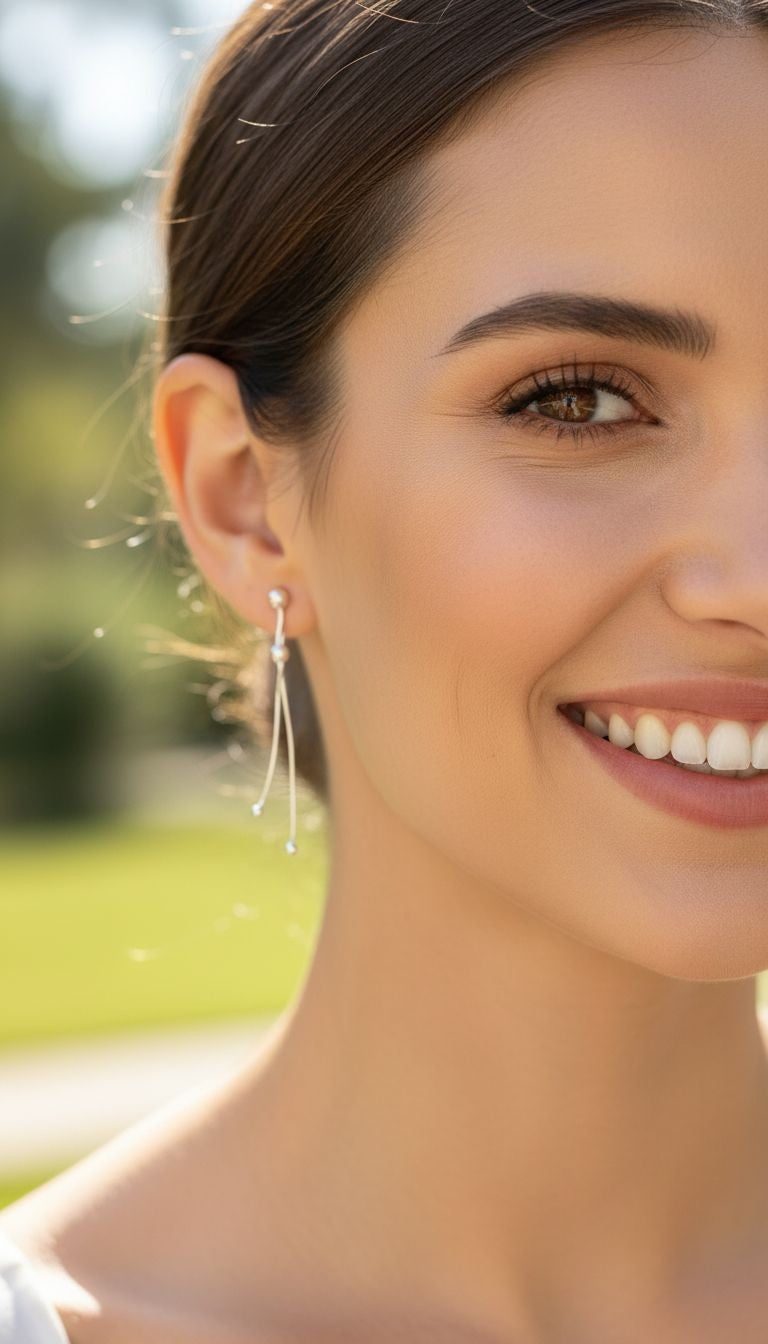ZILVEREN OORBELLEN MET BUNDELENDE NETJES EN BALLEN
