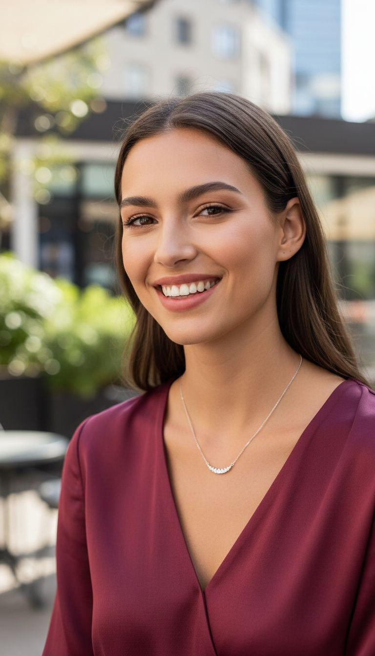 ZILVEREN KETTING MET STEENDESIGN