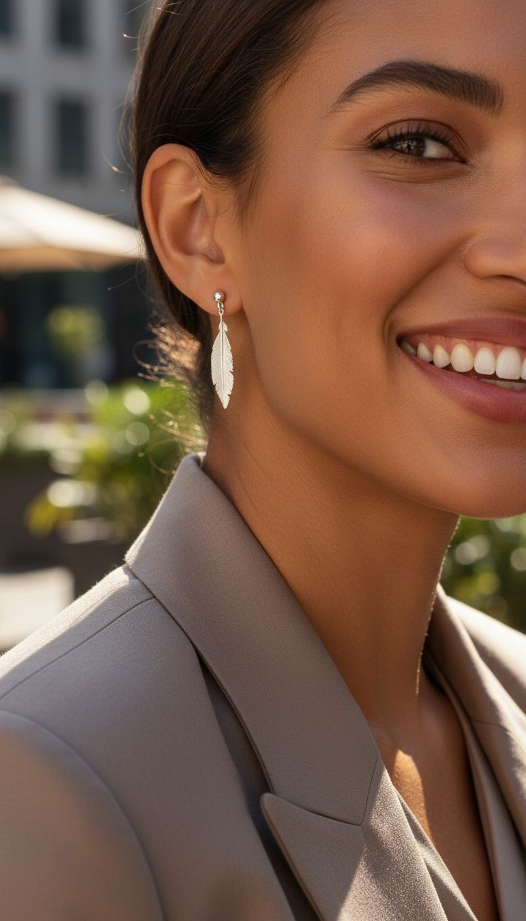 SILVER FEATHER EARRINGS