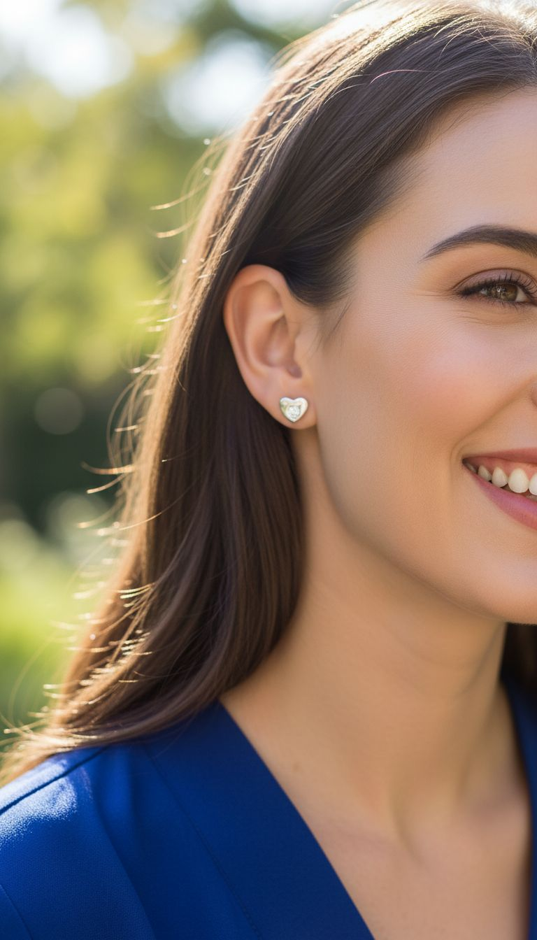 Zilveren hart oorbellen