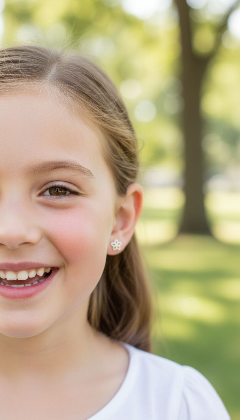 Zilveren bloemen oorbellen
