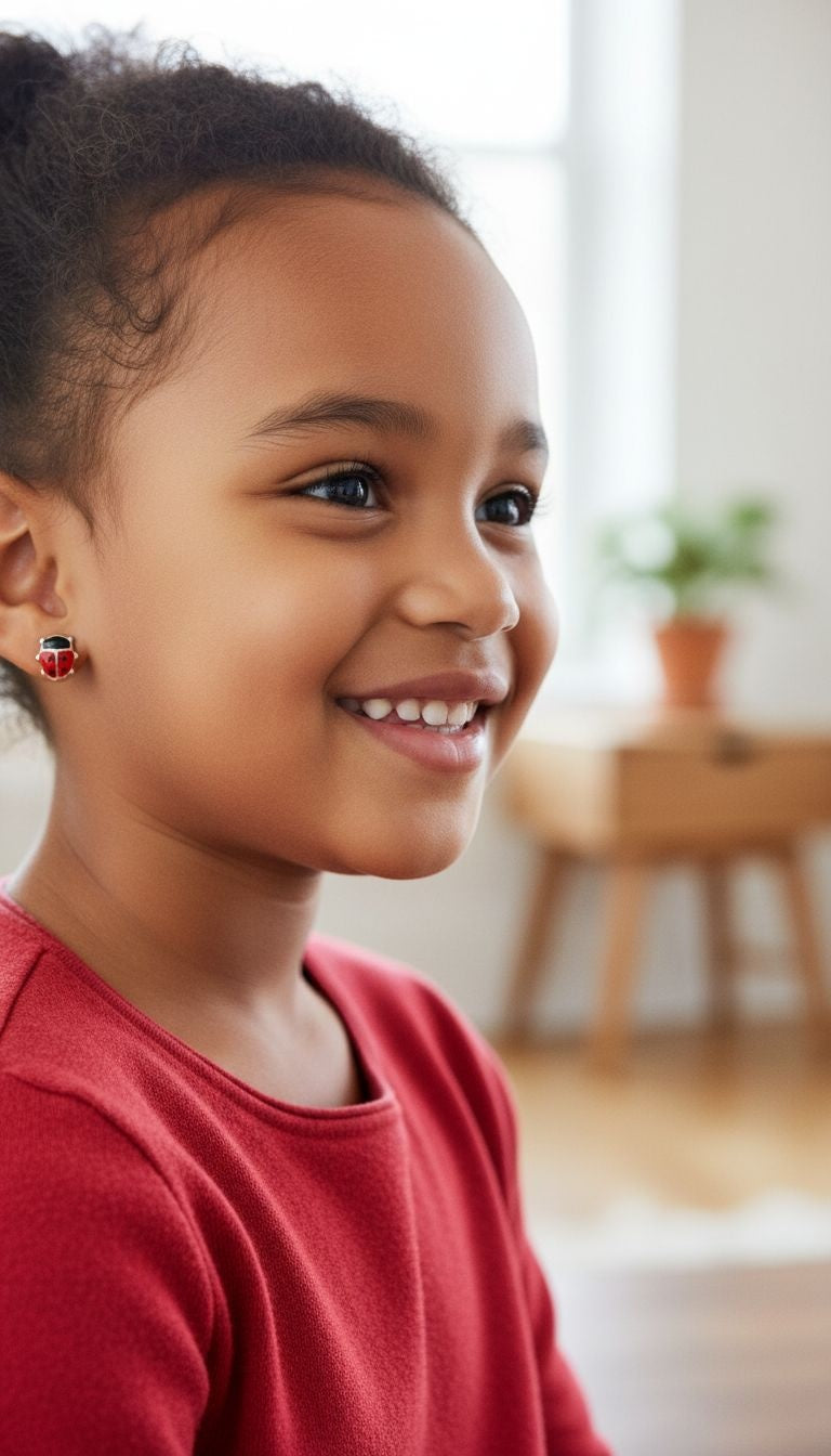 BOUCLES D'OREILLES EN ARGENT COCCINELLES