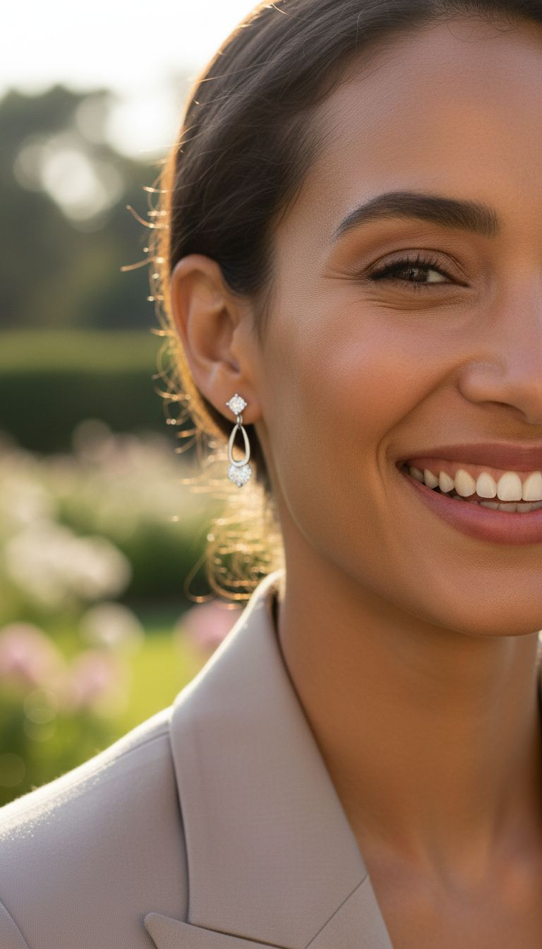 SILVER DROP AND SOLITAIRE DROP EARRINGS