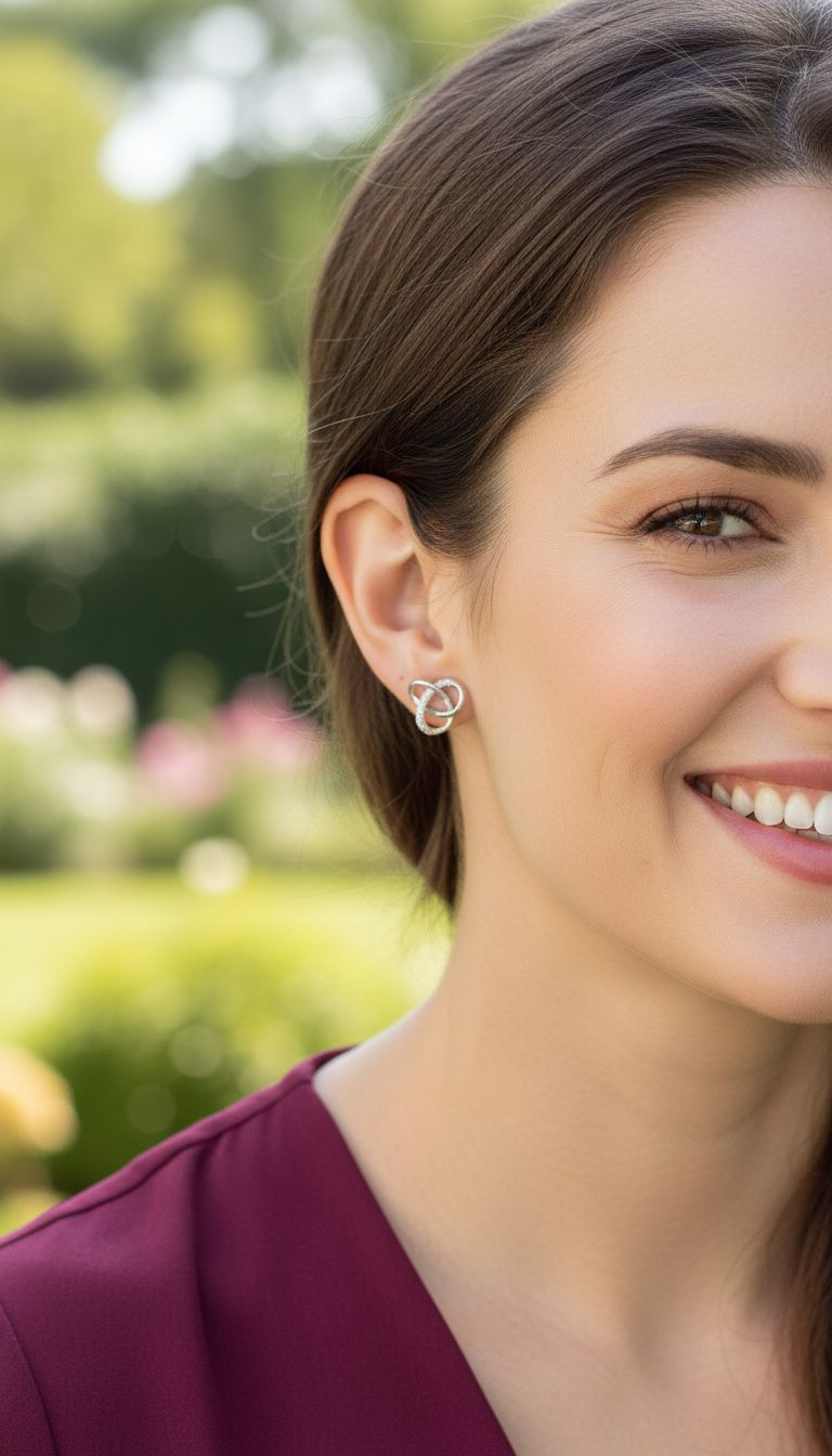 SILVER ELLIPSE EARRINGS