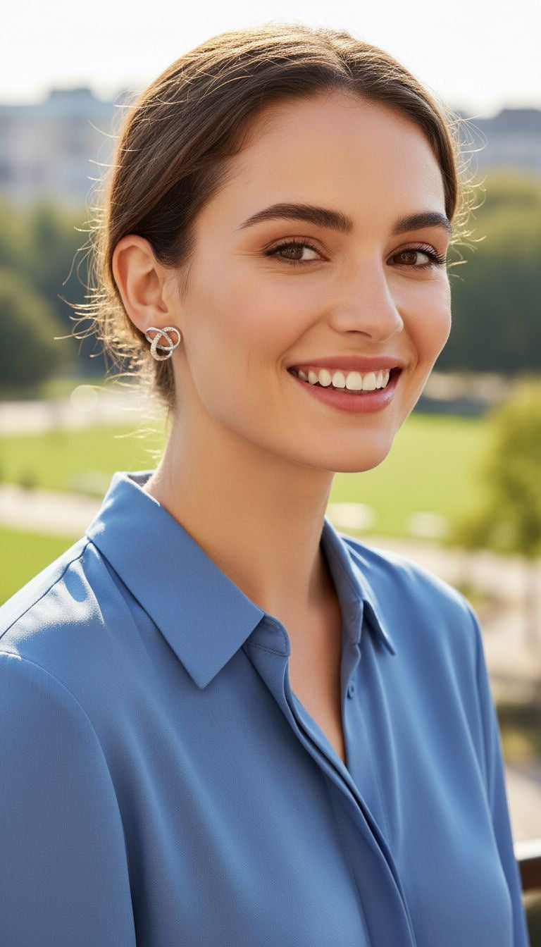 ZILVEREN ELLIPSE OORBELLEN