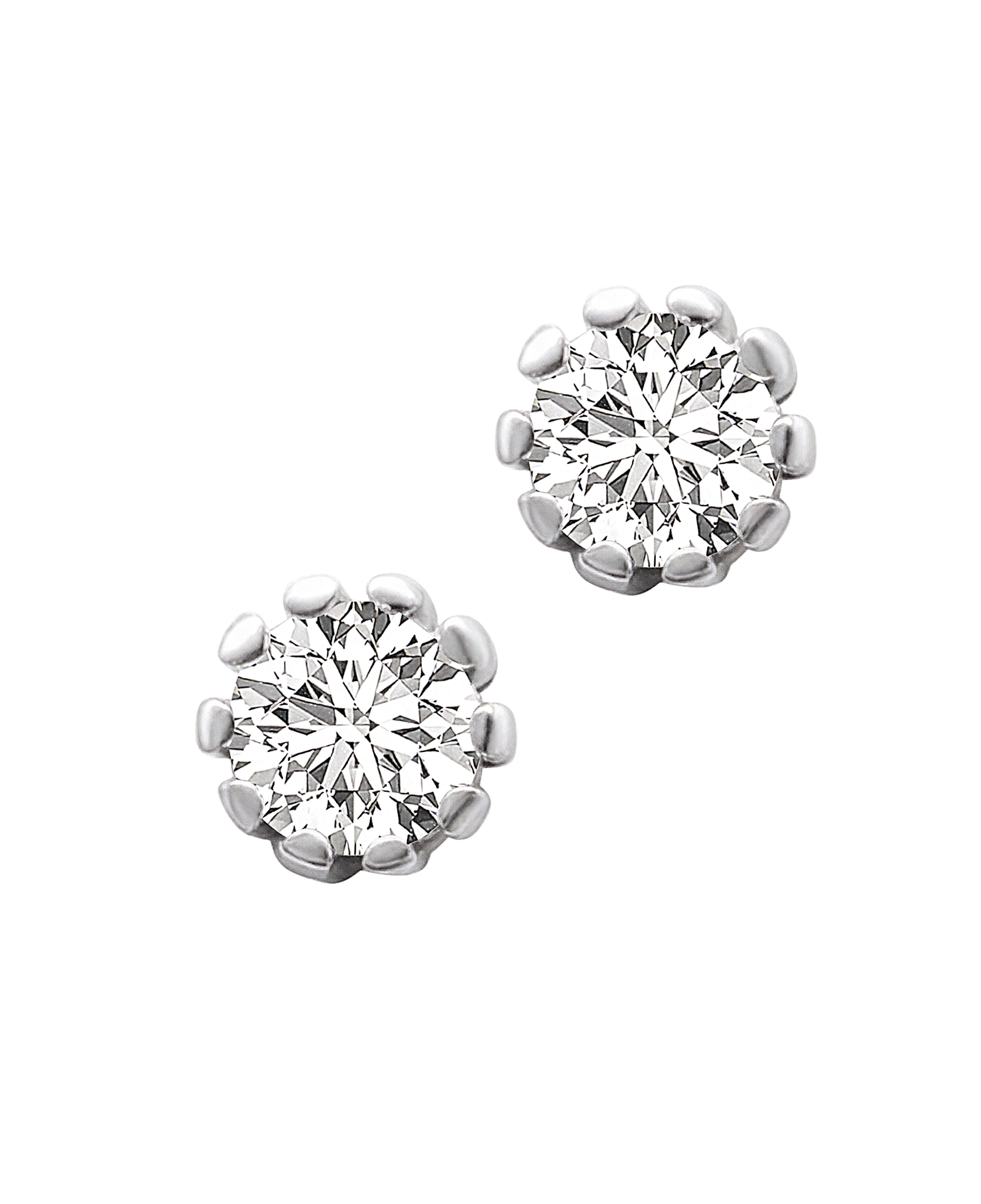 4mm Solitaire Silver Earrings