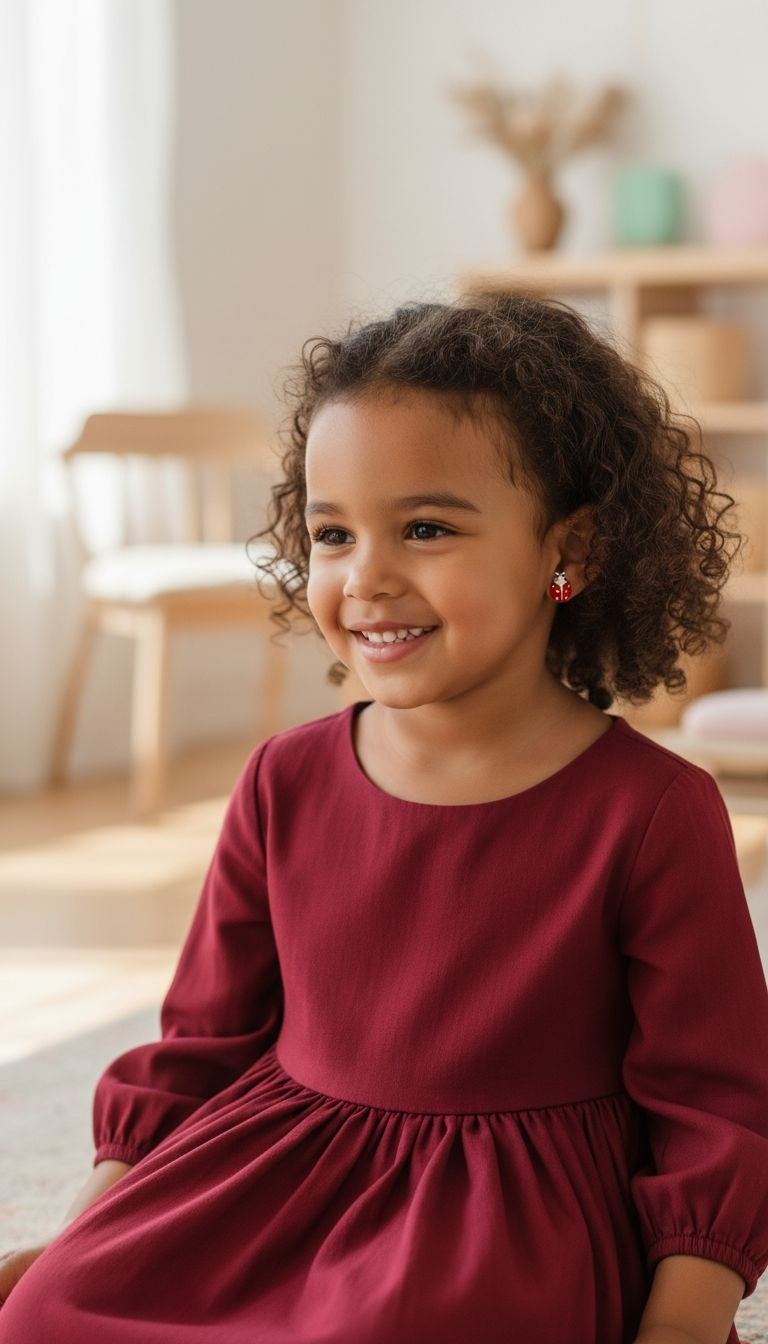 BOUCLES D'OREILLES EN ARGENT COCCINELLE