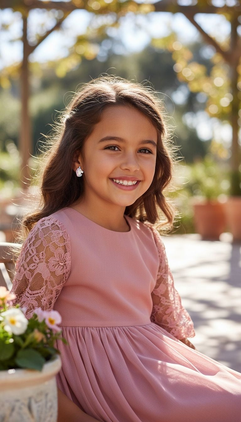 Zilveren eenhoorn oorbellen voor kinderen