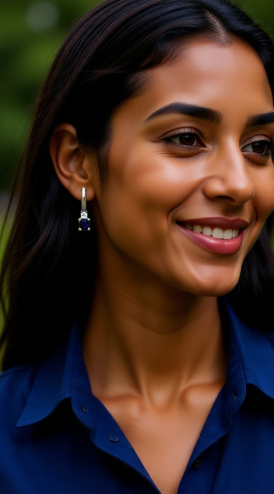 ZILVEREN CREOOLS MET SOLITAIRE HANGER