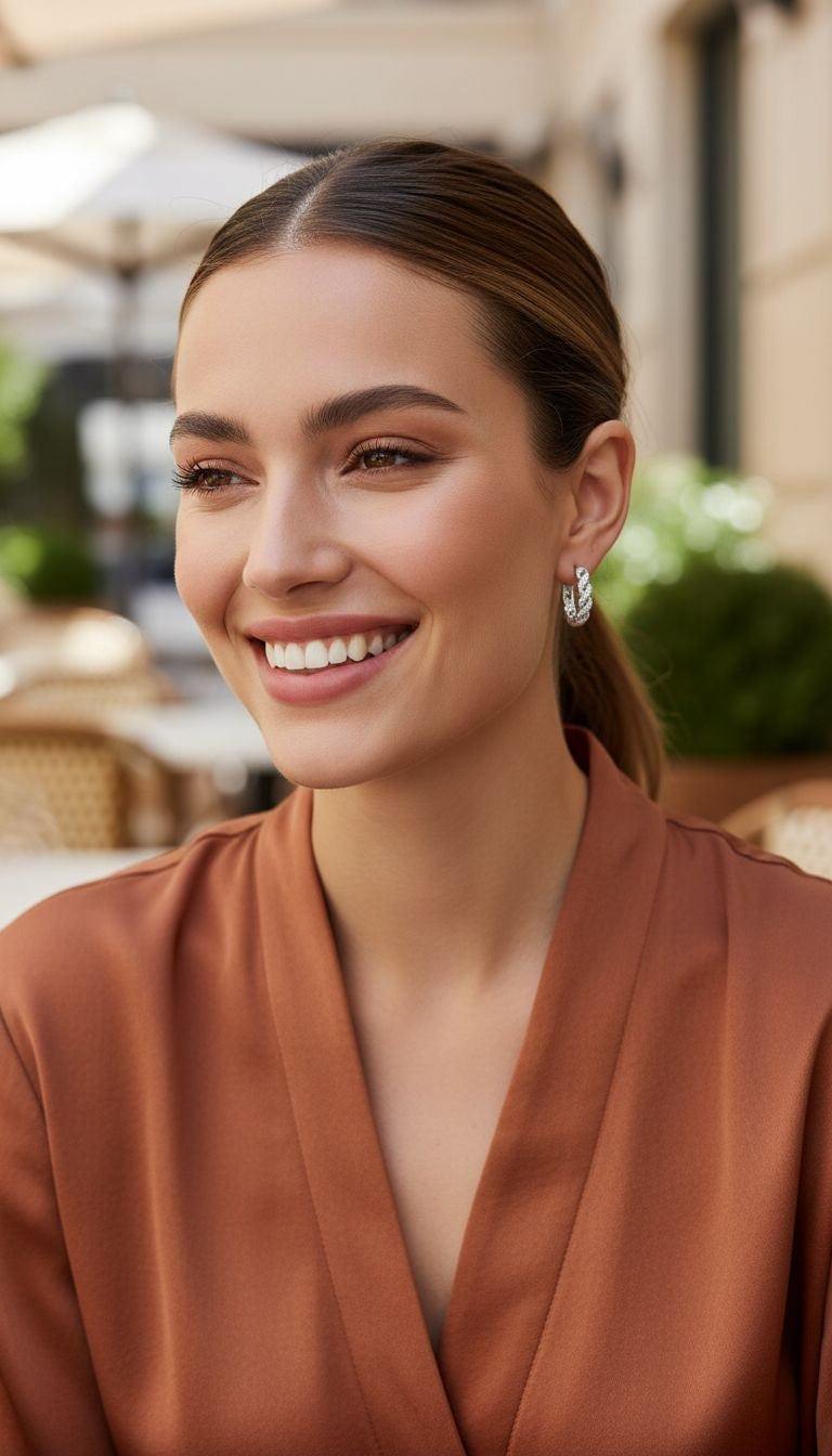 ZILVEREN CREOOLEN MET STENEN