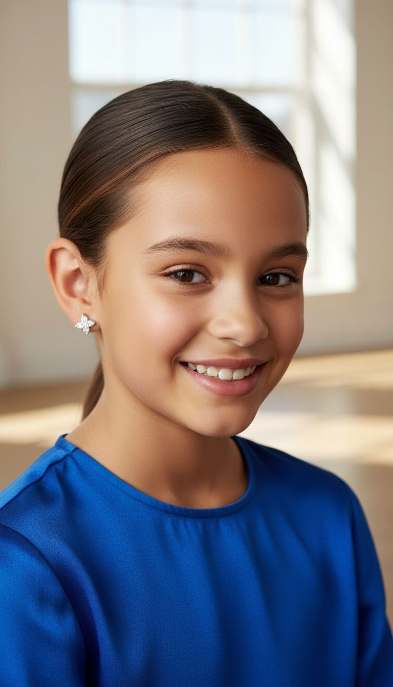 BOUCLES D'OREILLES EN ARGENT ETOILE