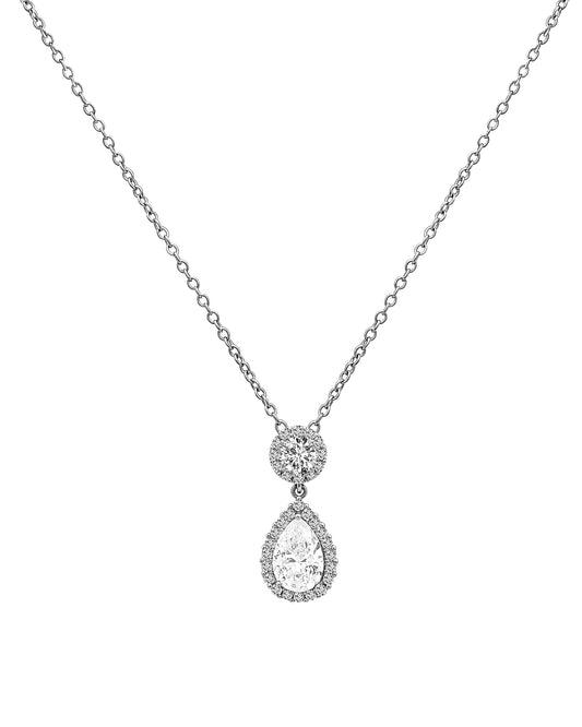 Collier en argent avec pendentif goutte