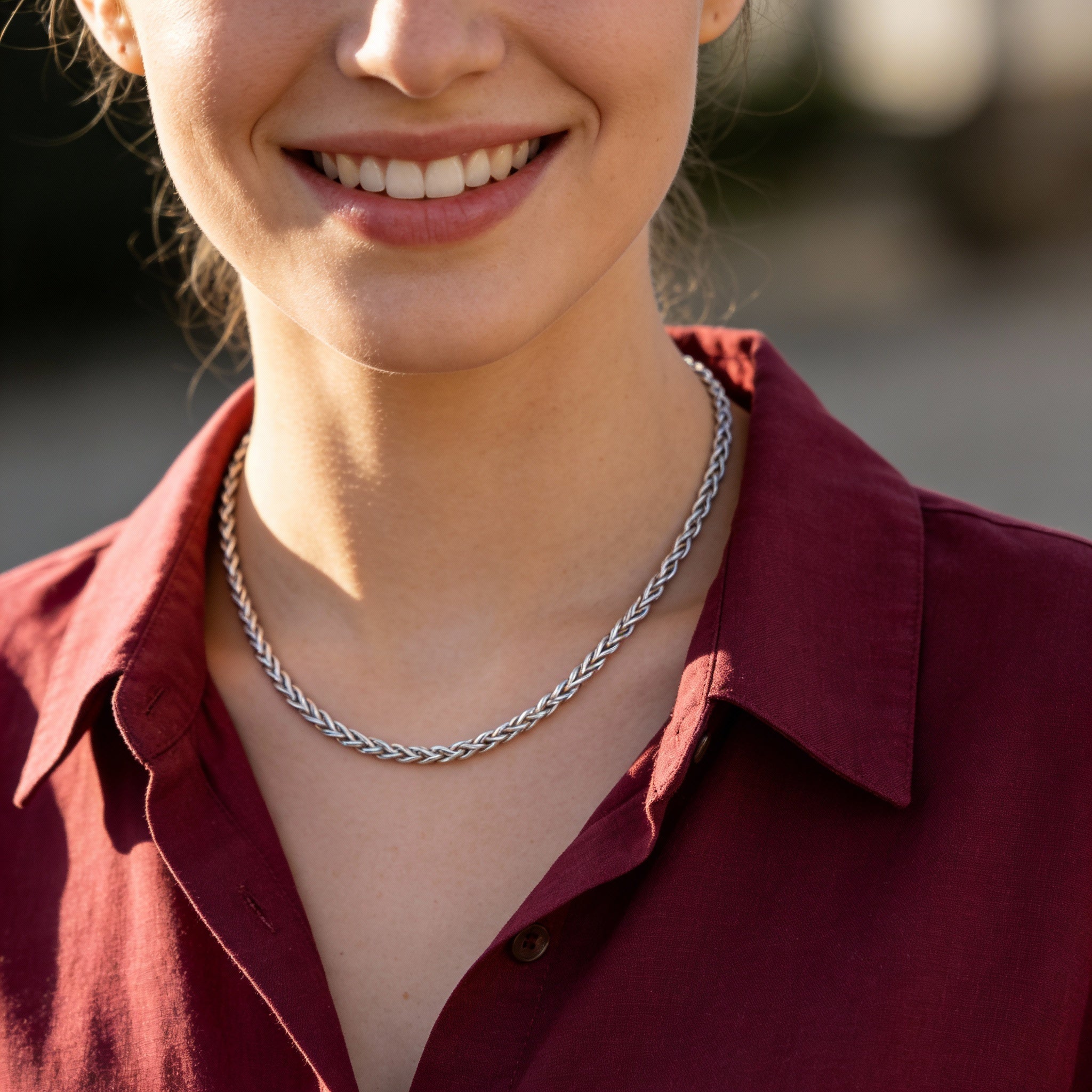 ZILVEREN SLANGENKETTING