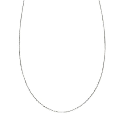 1.75 mm silver curb chain