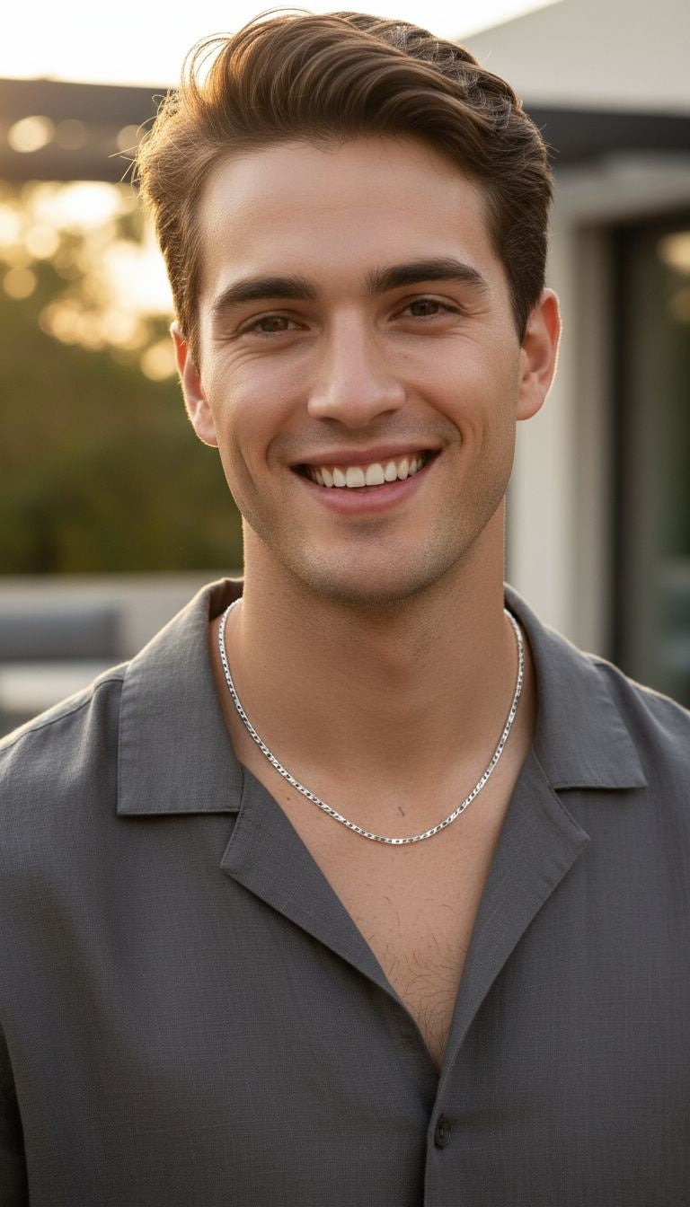 CHAINE EN ARGENT MAILLE GOURMETTE 1,75 MM