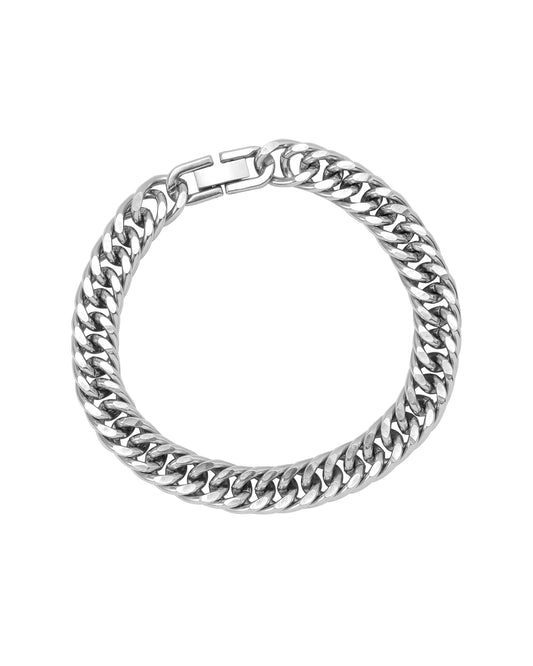 Stalen gourmet schakel armband