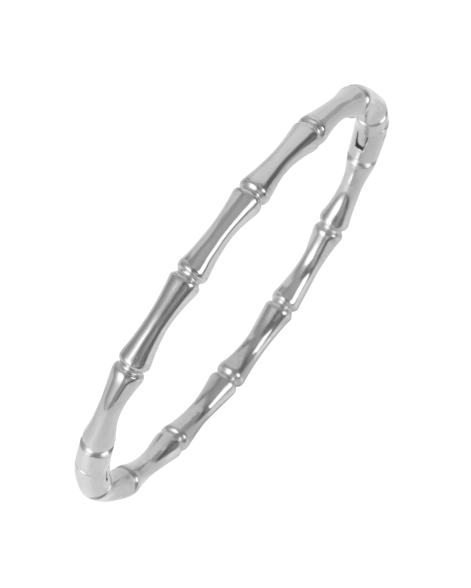 BRACELET EN ACIER RIGIDE EFFET BAMBOU