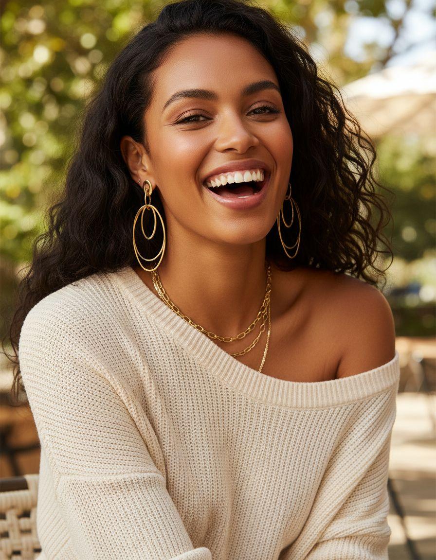 BOUCLES D'OREILLES EN ACIER MASSIF OVALES PENDANTS