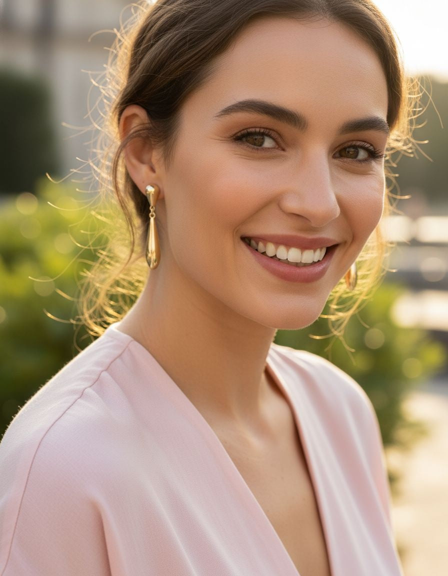 BOUCLES D'OREILLES MOTIF GOUTTE