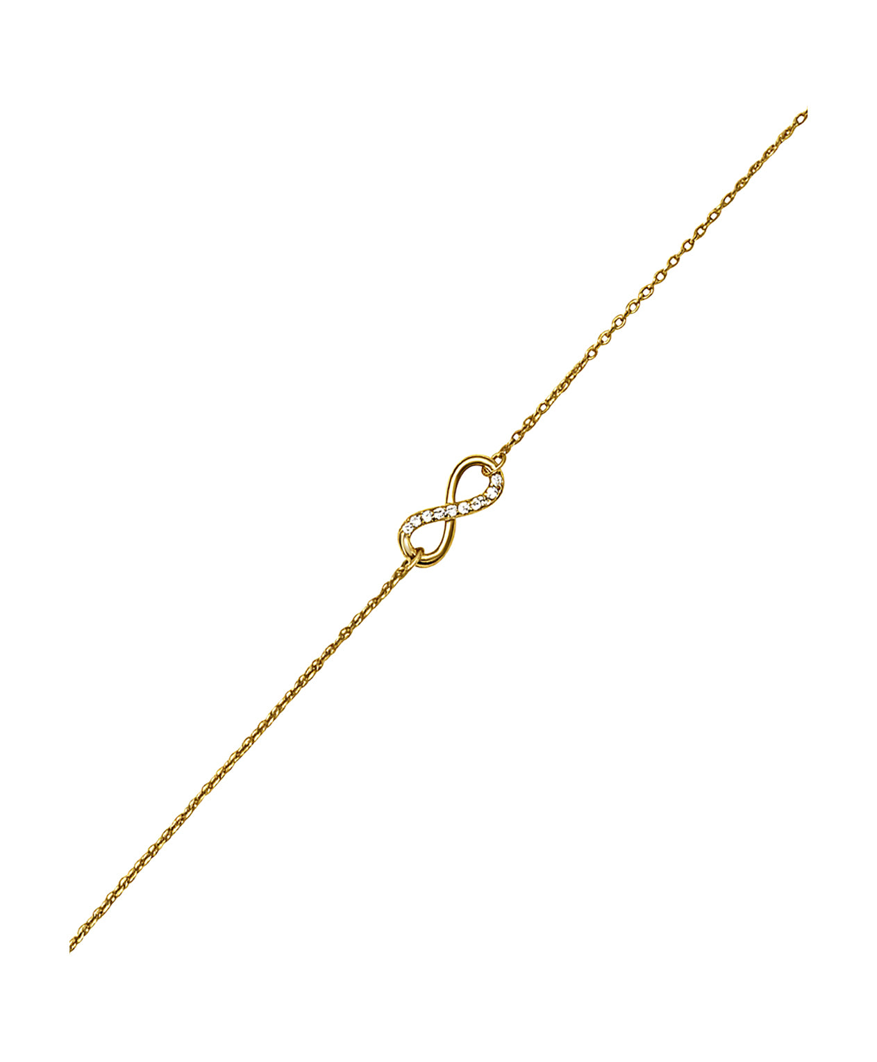 SILVER BRACELET WITH INFINITY MOTIF AND ZIRCONIUM