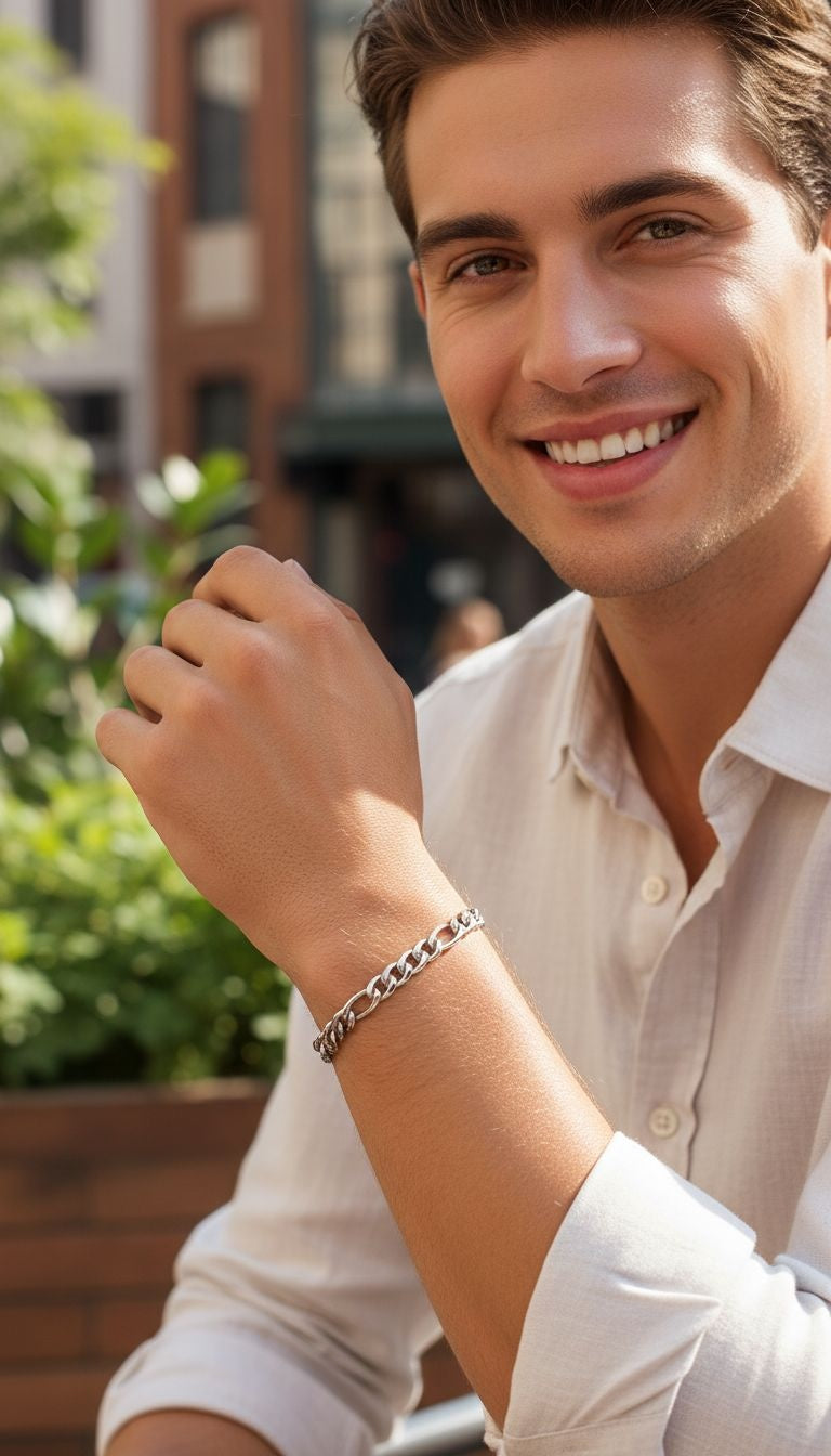 FIGARO MESH STALEN ARMBAND 6 MM