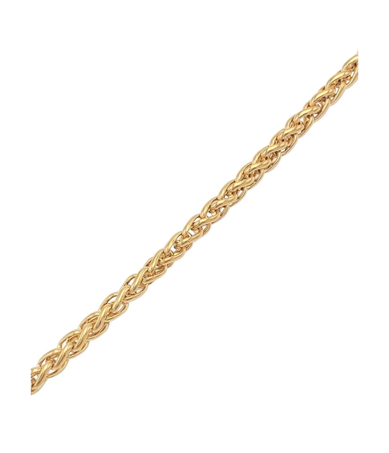 BRACELET EN ACIER DORE MAILLE PALMIER 6 MM