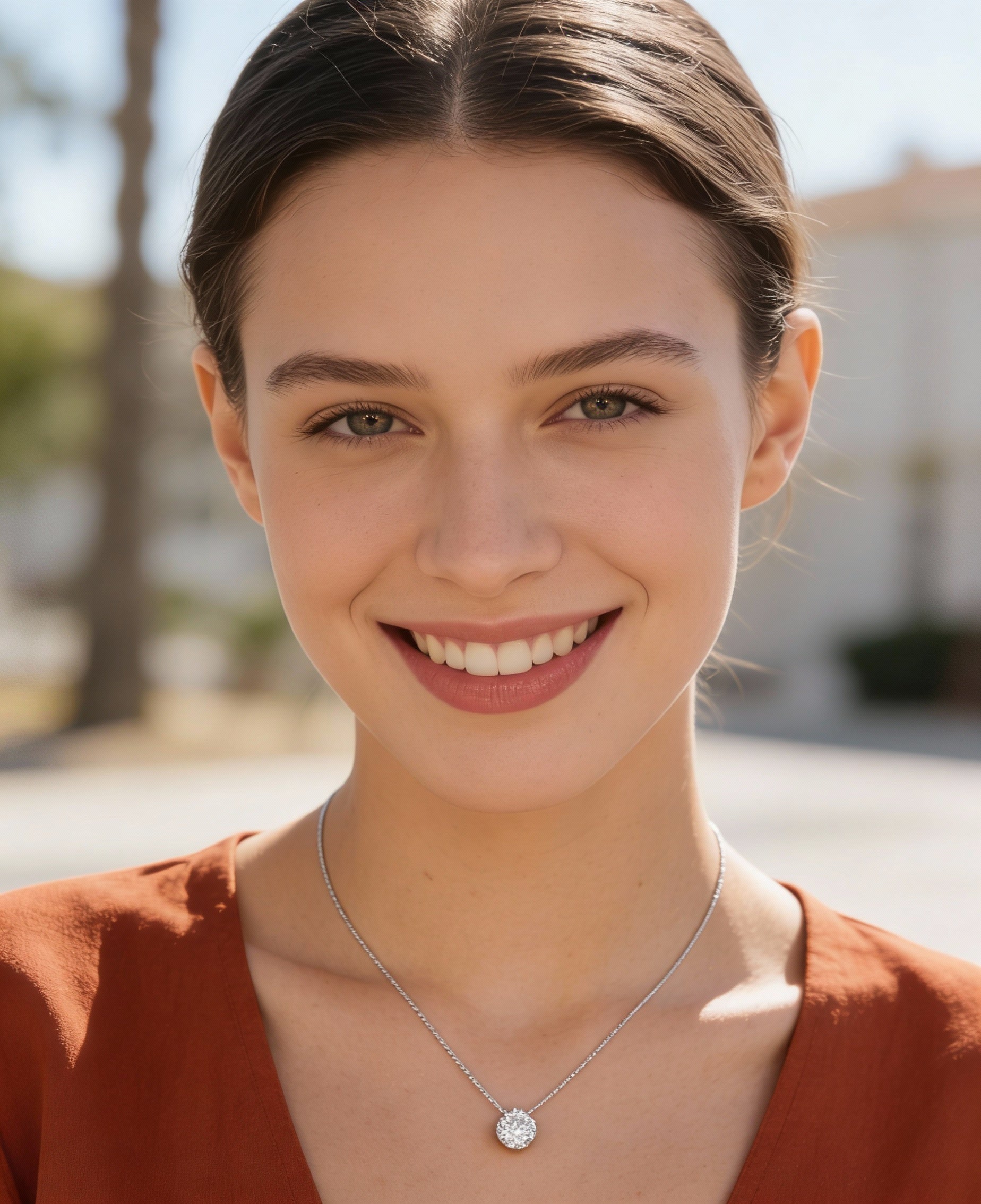 ZILVEREN SOLITAIRE KETTING OP KLAUW