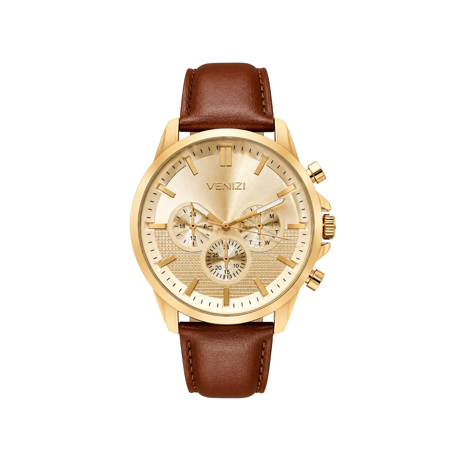 Gouden Venizi horloge met gouden wijzerplaat