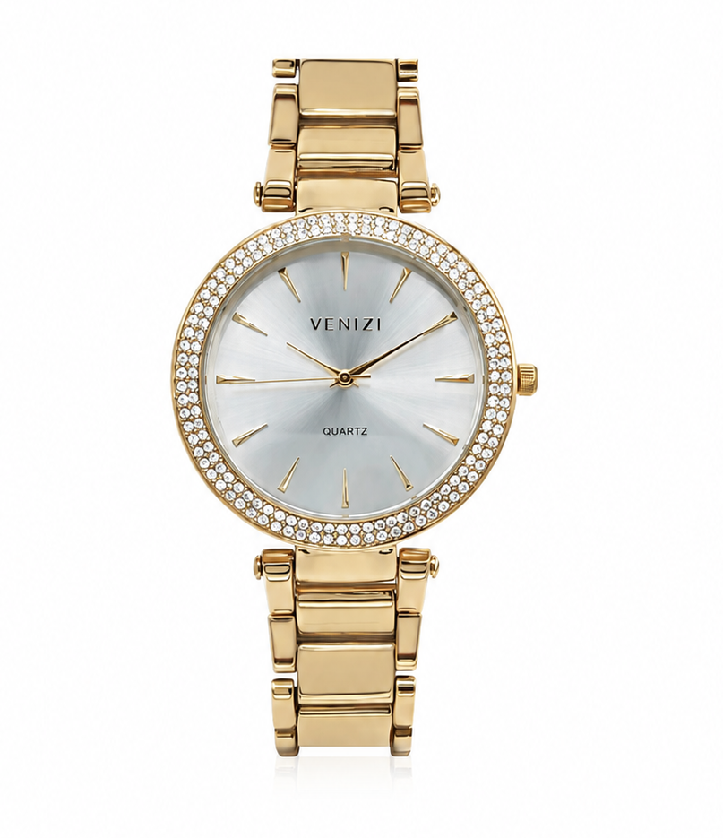 Montre Venizi dorée avec strass
