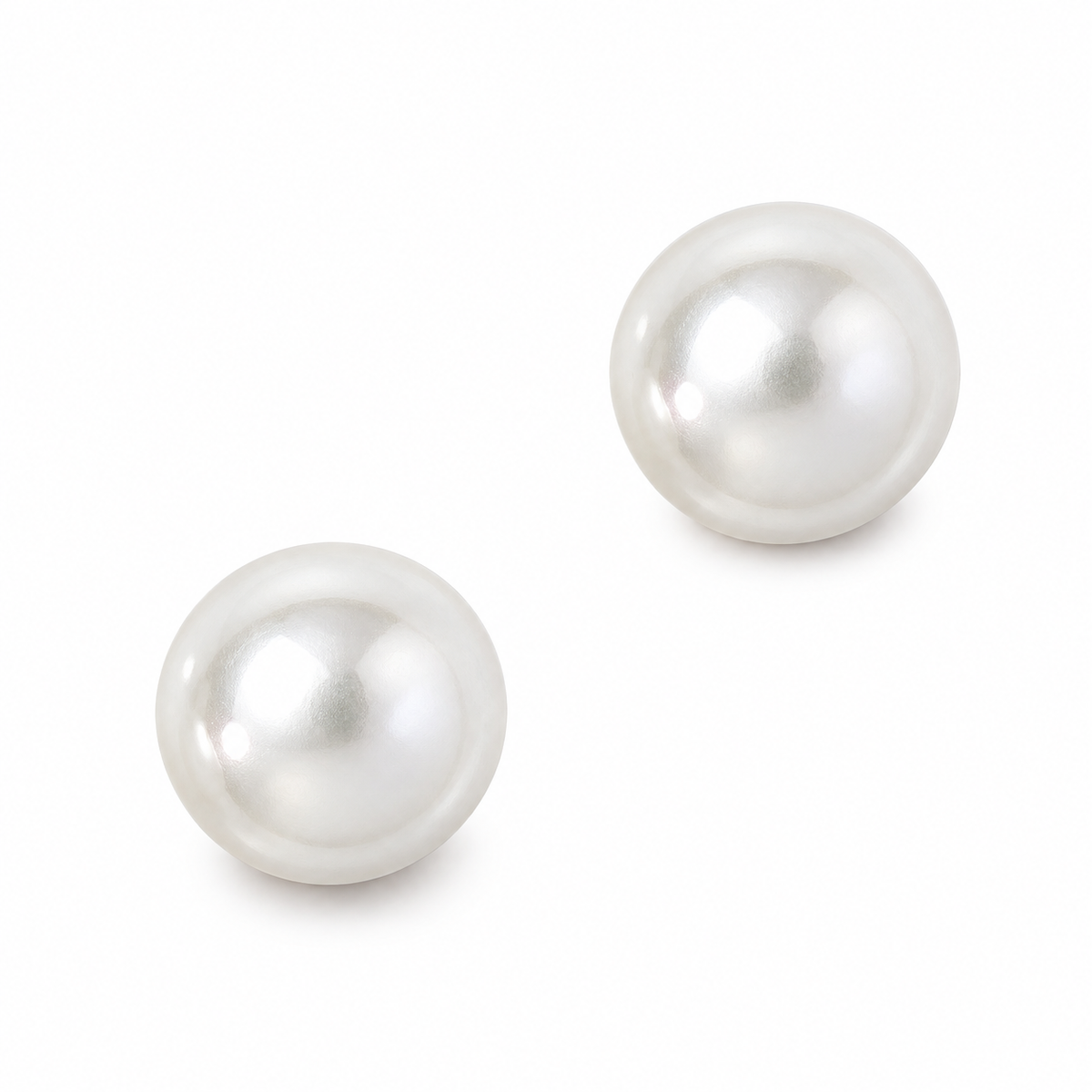 BOUCLES D'OREILLES PERLES DE MAJORQUE BLANCHES