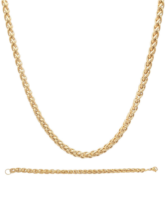 Gold steel palm mesh set