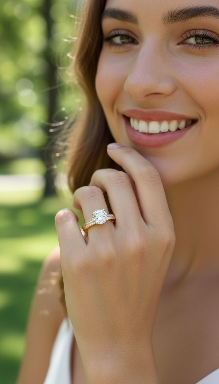 VERGULDE RING MET SOLITAIRE