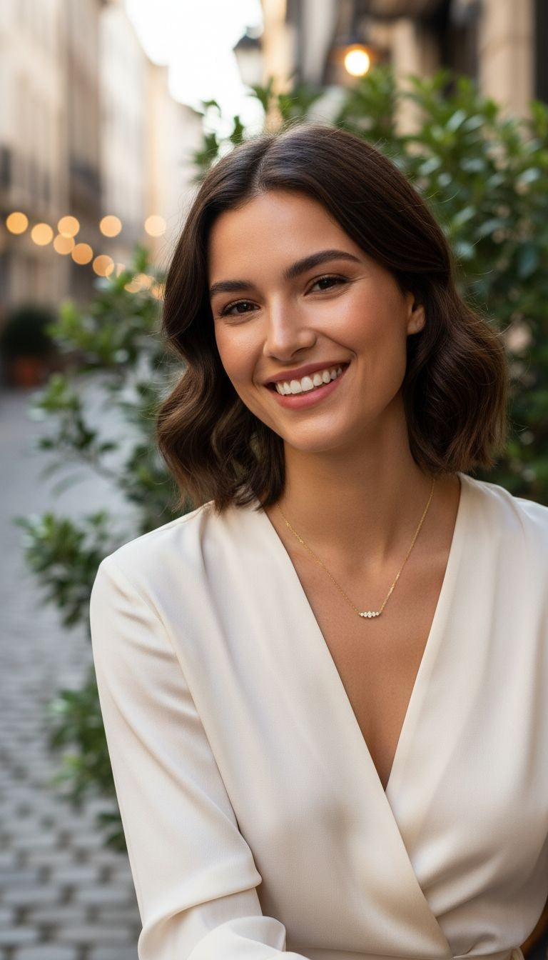 VERGULDE KETTING MET 5 ZIRKONIUM