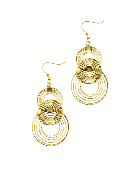 Boucles acier doré - charme & tendance