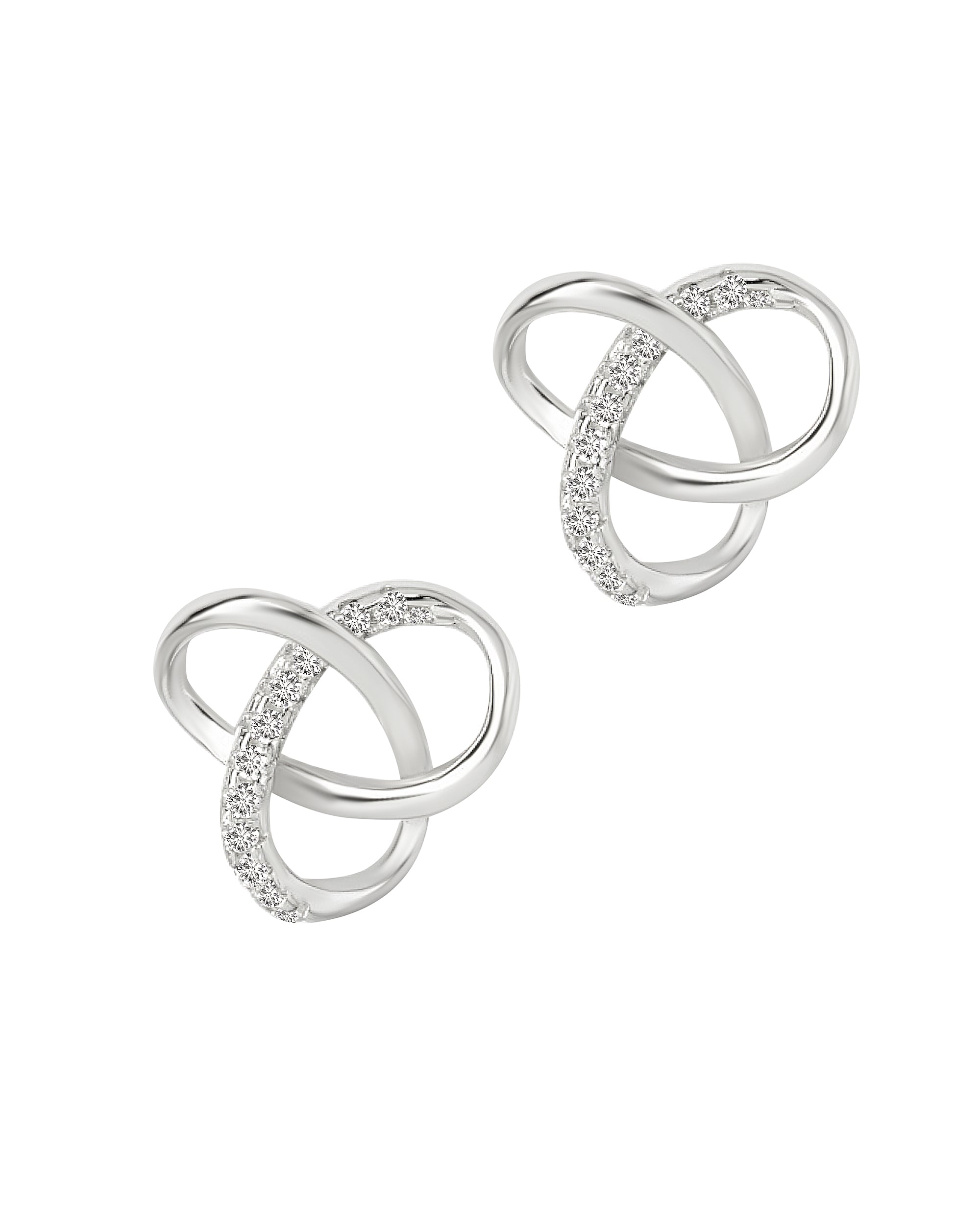 SILVER ELLIPSE EARRINGS