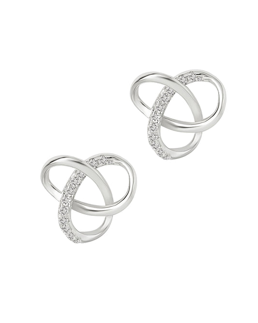 Boucles d'oreilles en argent ellipse