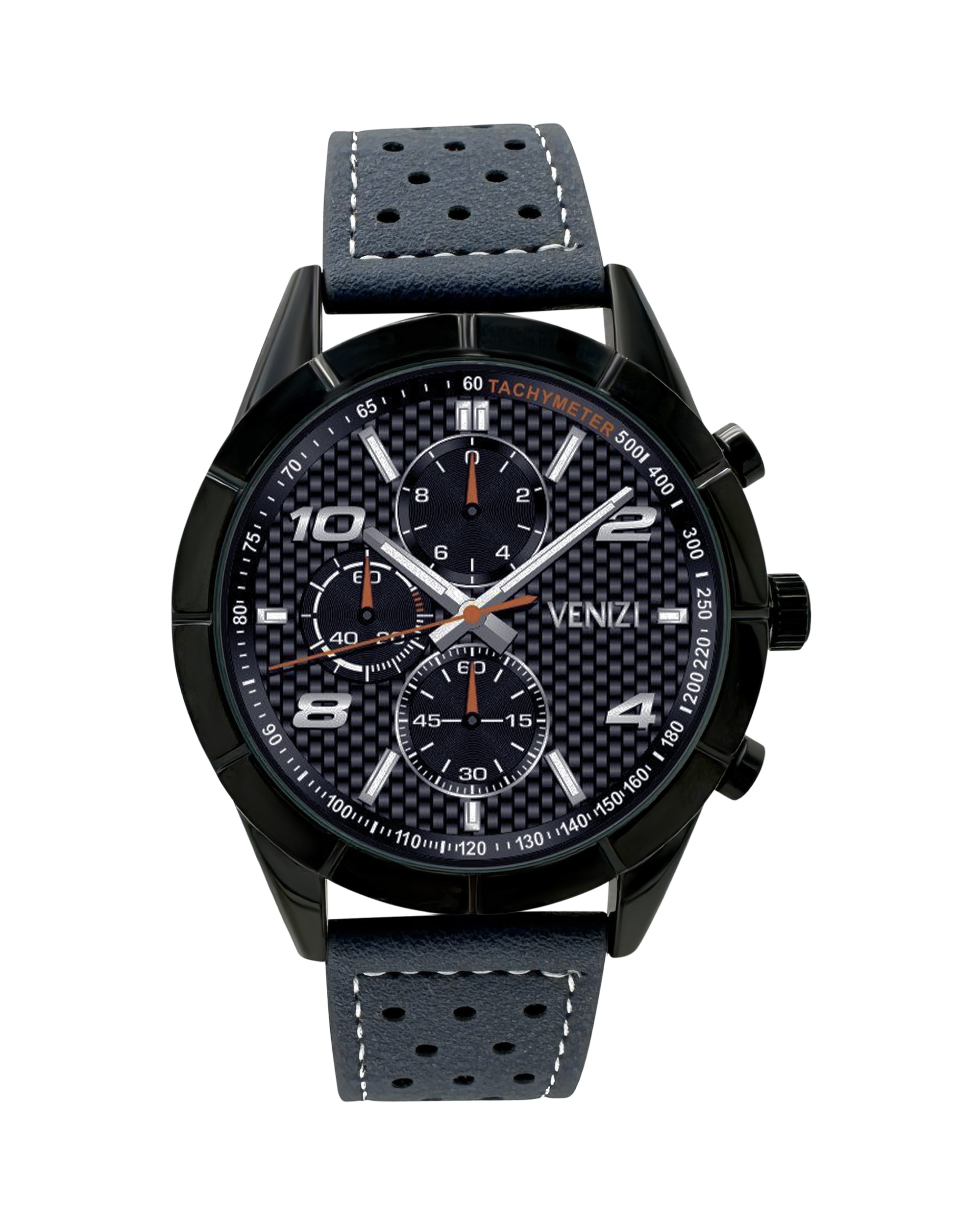 VENIZI BLUE HORLOGE MET MARINEBLAUWE WIJZERPLAAT