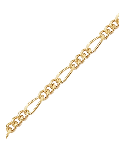 Chaîne en plaqué or maille figaro 3,5 mm