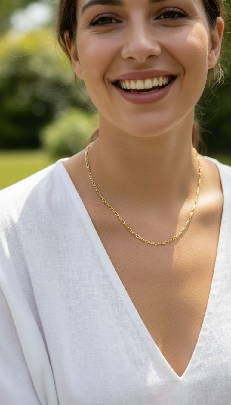 3,5 mm Figaro-schakel vergulde ketting