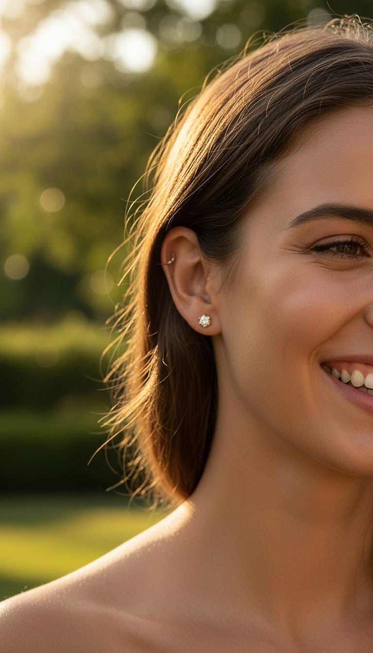 5 mm vergulde solitaire oorbellen