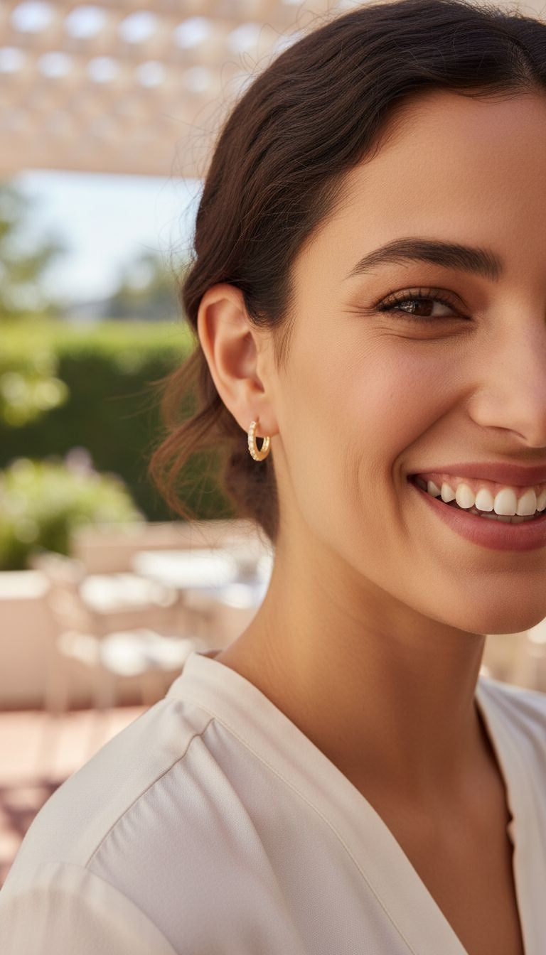 VERGULD HAKEN MET STENEN 1,4 CM