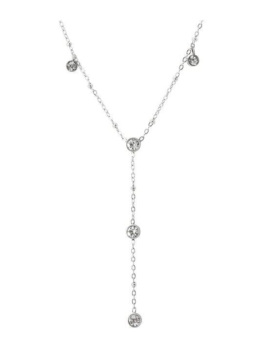 Collier en acier pendentif avec strass
